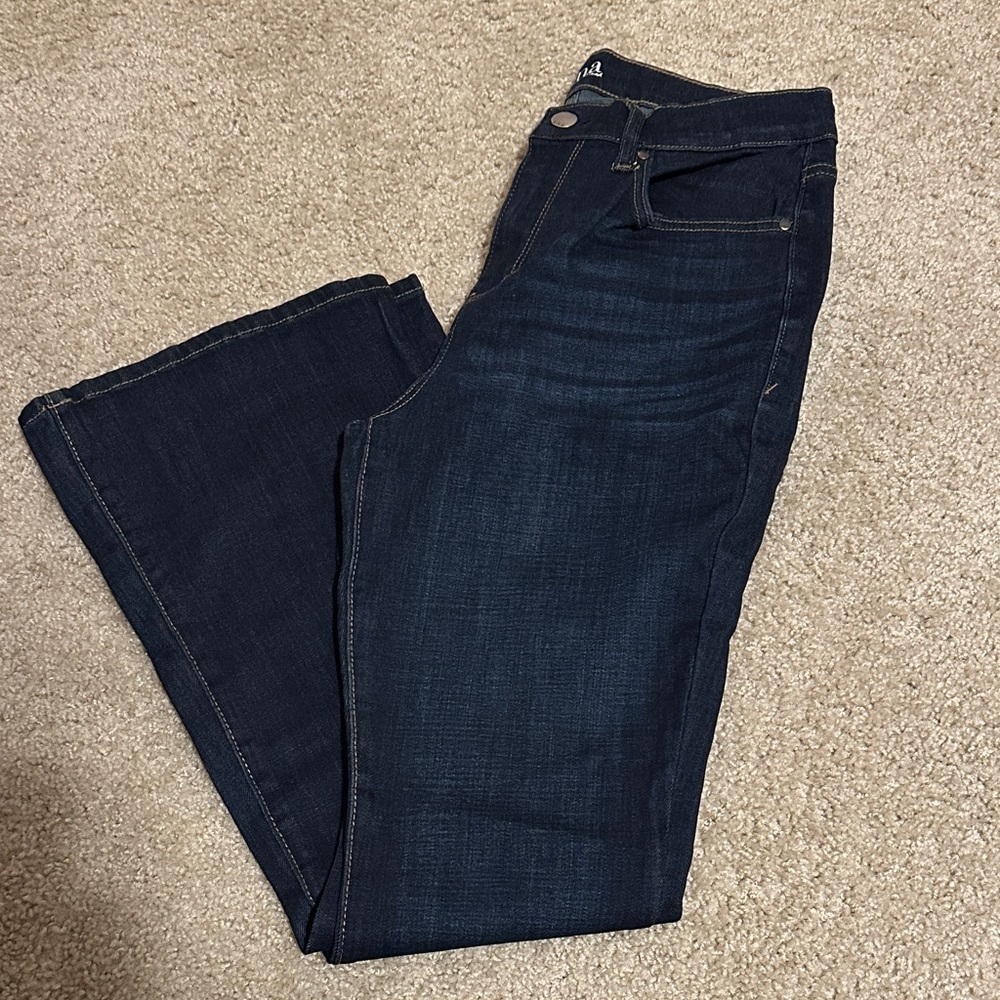 a.n.a Dark Indigo Women's Flare Jeans